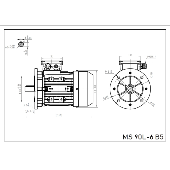Silnik elektryczny 1,1kW 900 obr/min. 90 B5